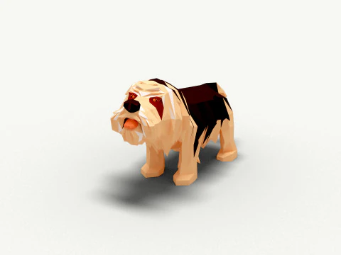 12 собак lowpoly 3D Модель