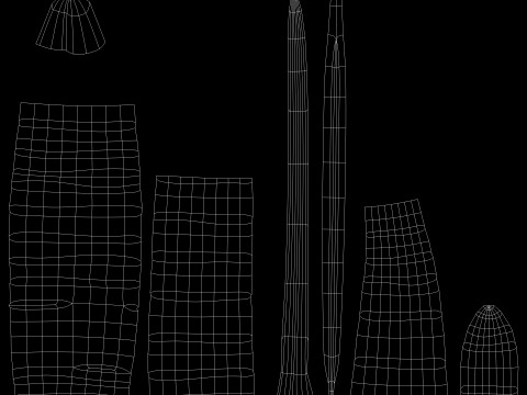 नारियल का पेड़ 3D मॉडल