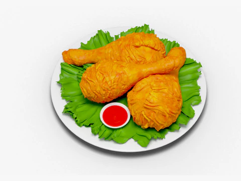 Pollo fritto Modello 3D