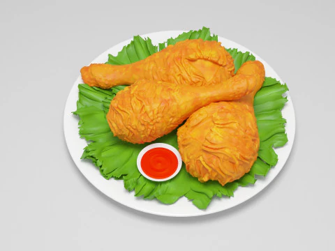 Fried chicken 3D Model
