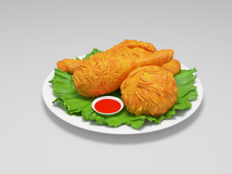 Kızarmış tavuk 3D Model