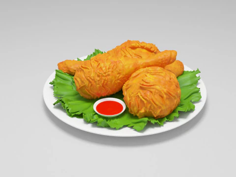 Fried chicken 3D Model