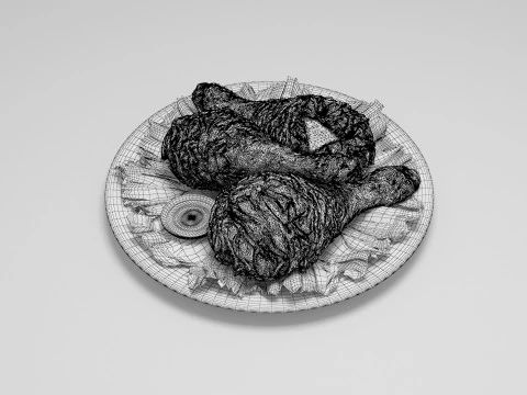Fried chicken 3D Model