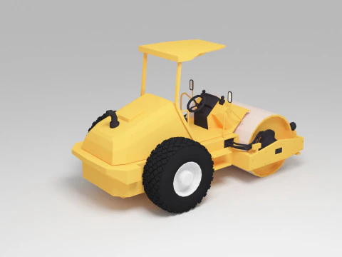 Road roller 3D Model