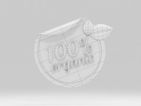 &Iacute;cone org&acirc;nico Modelo 3D