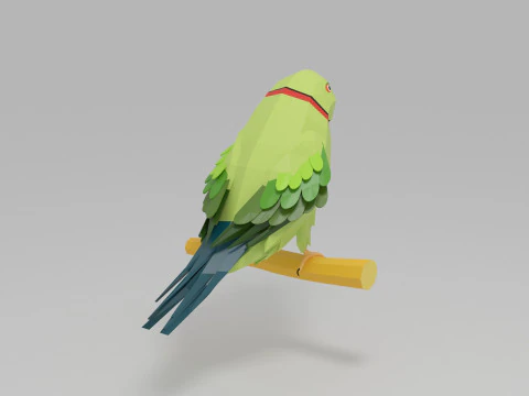 Parrot Lowpoly 3D Model