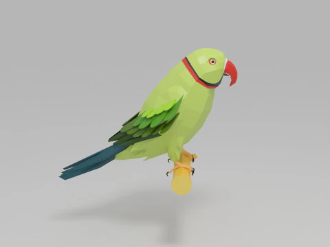 Parrot Lowpoly 3D Model