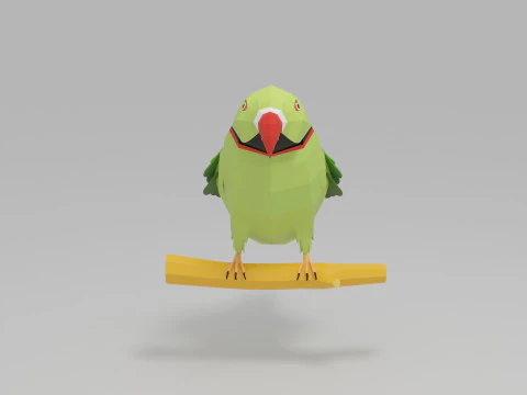 Parrot Lowpoly 3D Model