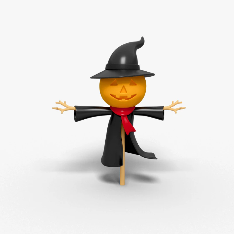 Scarecrow 3D Model .c4d .max .obj .3ds .fbx .stl .blend 
