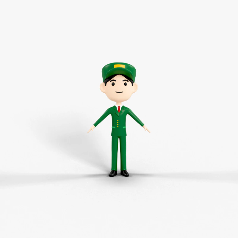 Personaggio in stile cartone animato 01 Modello 3D .c4d .max .obj .3ds .fbx .stl .blend