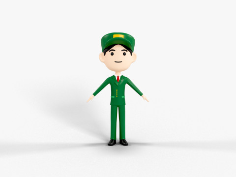 Personaggio in stile cartone animato 01 Modello 3D