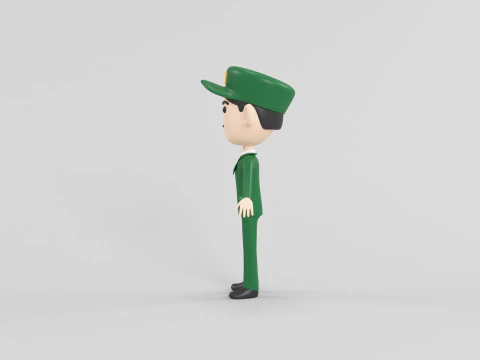 Personaggio in stile cartone animato 01 Modello 3D