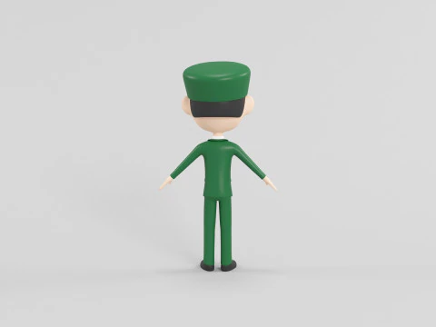 Personaggio in stile cartone animato 01 Modello 3D