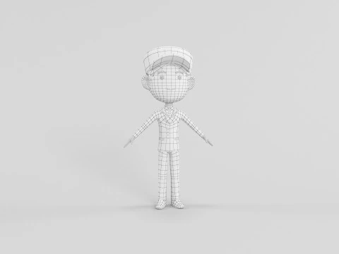 Personaggio in stile cartone animato 01 Modello 3D