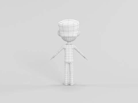 Personaggio in stile cartone animato 01 Modello 3D