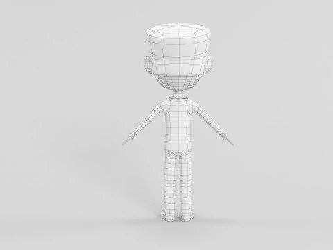 Personaggio in stile cartone animato 01 Modello 3D