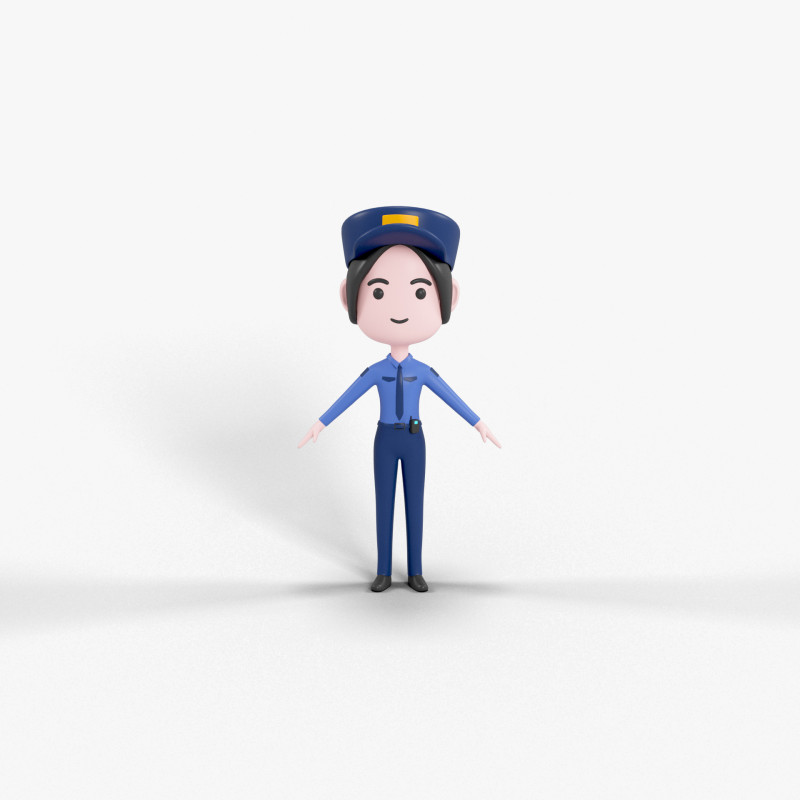 कार्टून शैली चरित्र 02 3D मॉडल .c4d .max .obj .3ds .fbx .stl .blend 