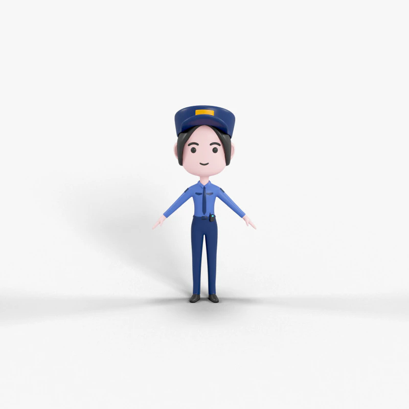 Personaggio in stile cartone animato 02 Modello 3D .c4d .max .obj .3ds .fbx .stl .blend