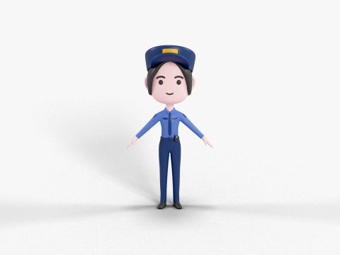 Stripfiguur 02 3D Model