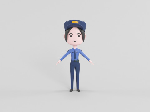 कार्टून शैली चरित्र 02 3D मॉडल