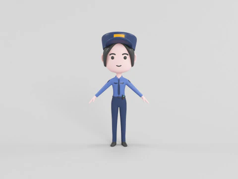 Personaggio in stile cartone animato 02 Modello 3D