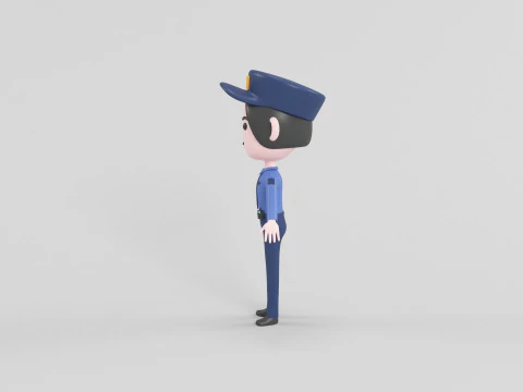 Personaggio in stile cartone animato 02 Modello 3D
