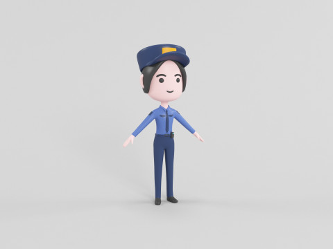 कार्टून शैली चरित्र 02 3D मॉडल