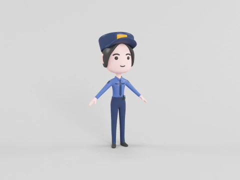 Personaggio in stile cartone animato 02 Modello 3D