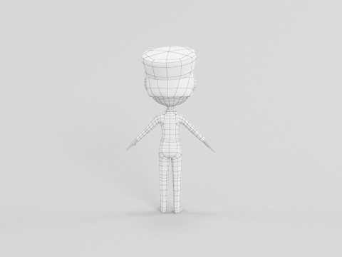 कार्टून शैली चरित्र 02 3D मॉडल