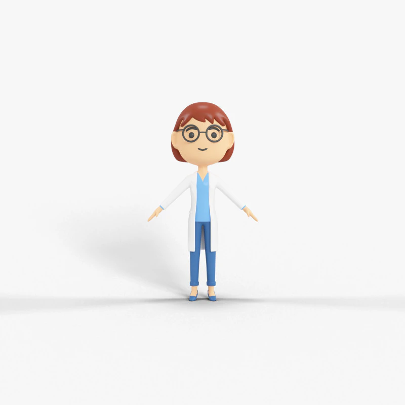 Cartoon Style Character 06 3D Model .c4d .max .obj .3ds .fbx .stl .blend 