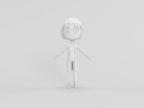 Cartoon Style Character 06 3D Model