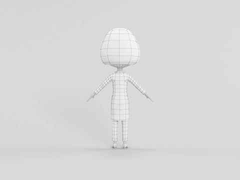 Cartoon Style Character 06 3D Model