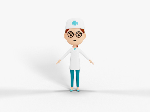 漫画スタイルのキャラクター 07 3Dモデル