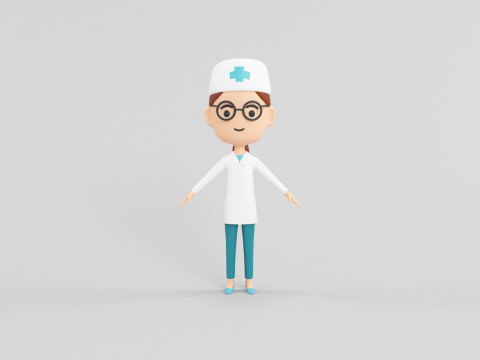 Personaggio in stile cartone animato 07 Modello 3D