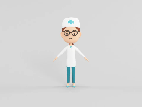 Cartoon Style Character 07 3D Model