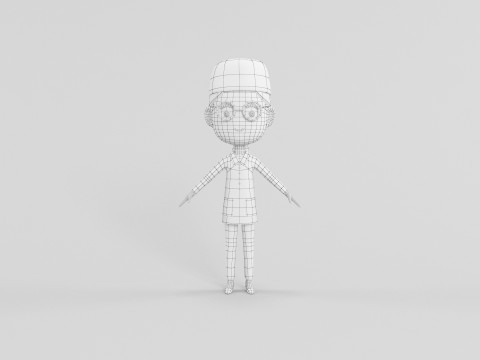 Personaggio in stile cartone animato 07 Modello 3D