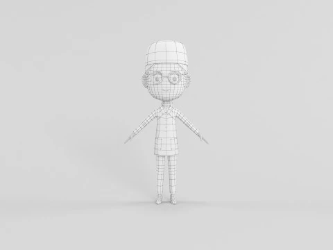 Cartoon Style Character 07 3D Model