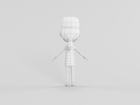 Personaggio in stile cartone animato 07 Modello 3D
