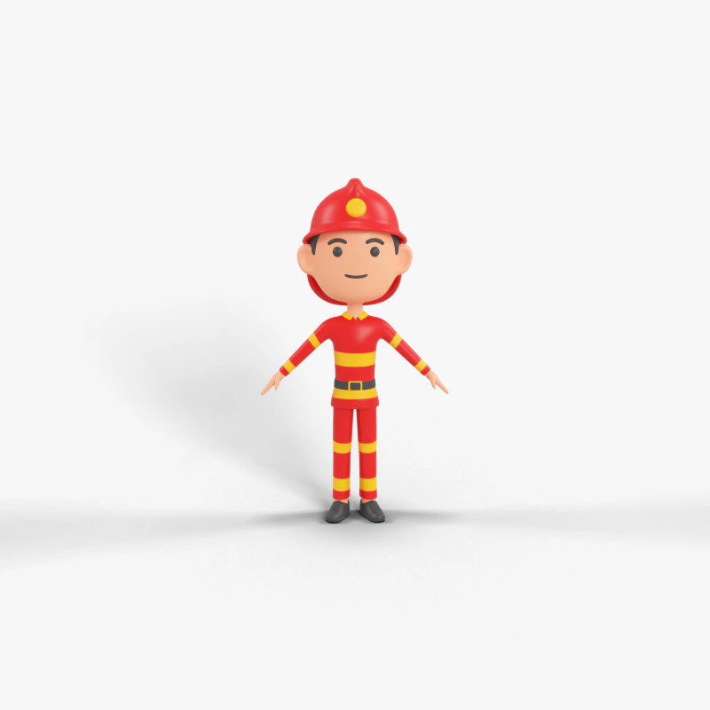 Personaggio in stile cartone animato 08 Modello 3D .c4d .max .obj .3ds .fbx .stl .blend