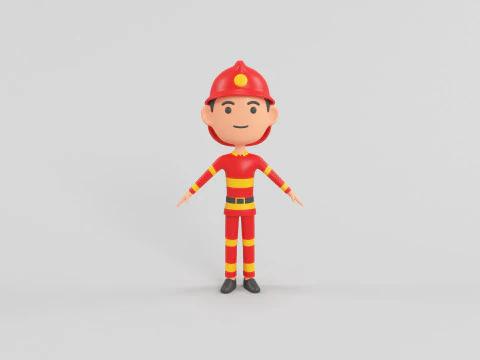 Personaggio in stile cartone animato 08 Modello 3D