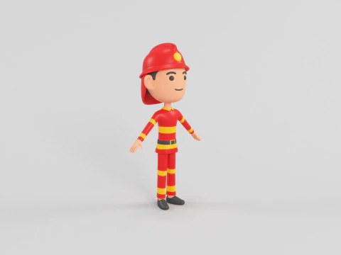 Personaggio in stile cartone animato 08 Modello 3D