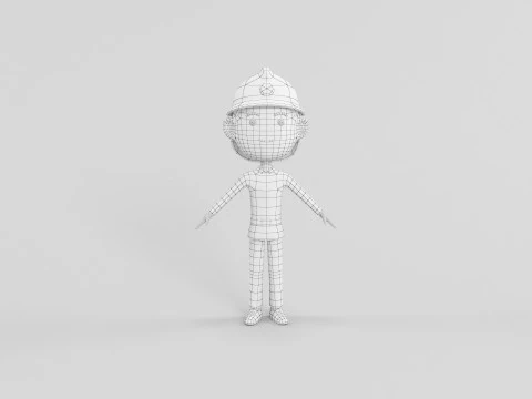 Personaggio in stile cartone animato 08 Modello 3D