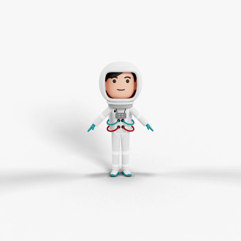 Cartoon Style Character 09 3D Model .c4d .max .obj .3ds .fbx .stl .blend 