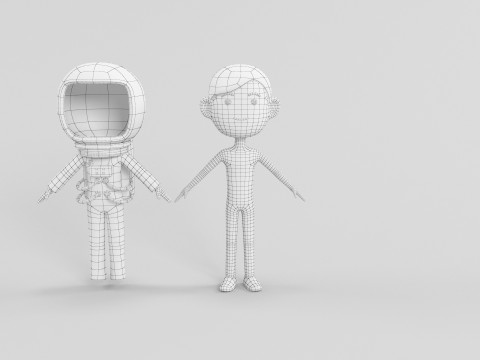 कार्टून शैली चरित्र 09 3D मॉडल