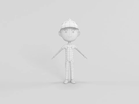 Мультяшний персонаж 10 3D Модель