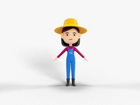 Cartoon Style Character 13 3D Model