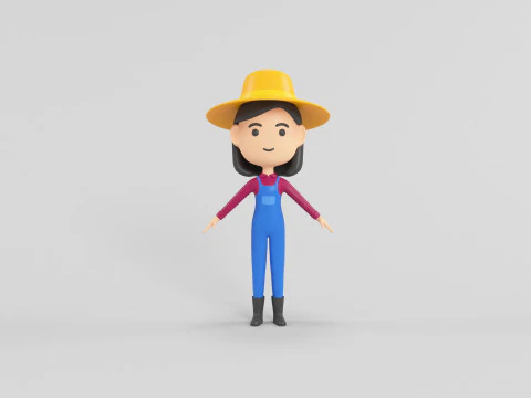 Personaggio in stile cartone animato 13 Modello 3D