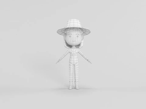 Personaggio in stile cartone animato 13 Modello 3D