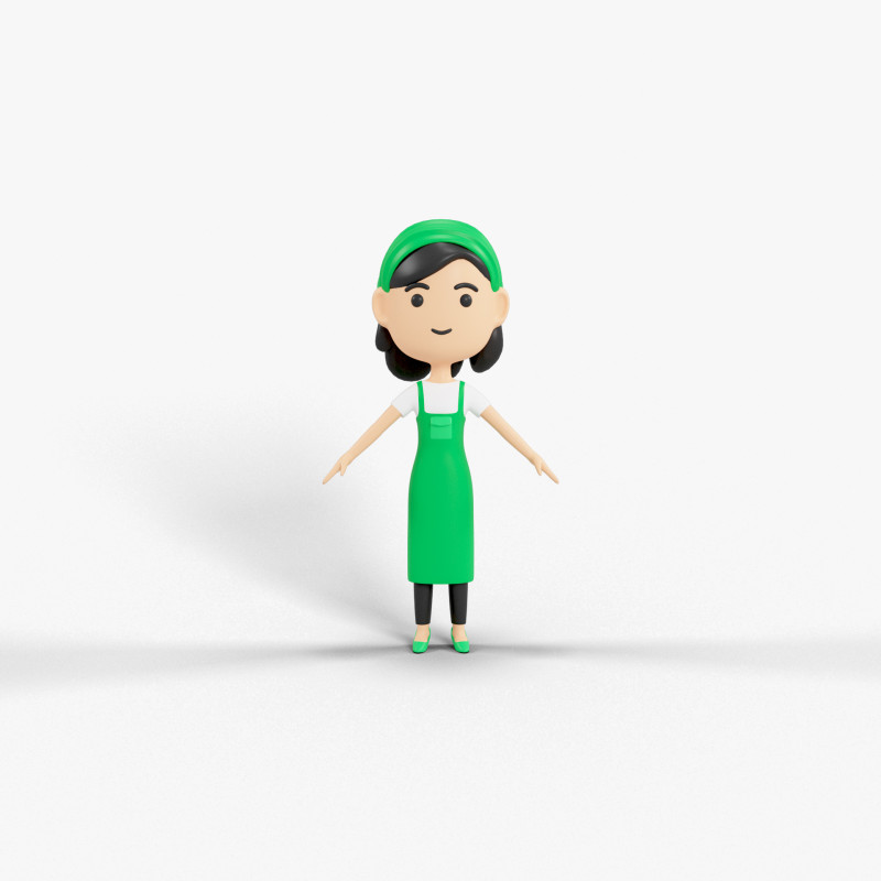 Personaggio in stile cartone animato 14 Modello 3D .c4d .max .obj .3ds .fbx .stl .blend