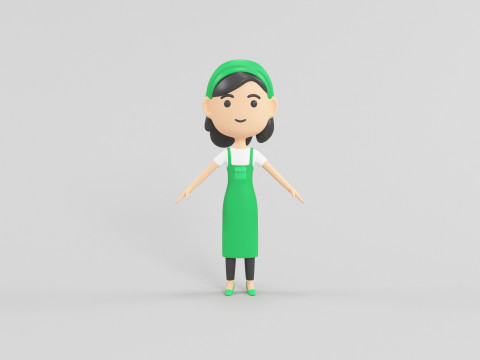 Personaggio in stile cartone animato 14 Modello 3D